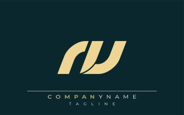 RV Sleek Geometrik Logo Tasarımı. Tarafsız renkler ve minimalist stil markalaşma ve kurumsal kimlik için uygun profesyonel ve çağdaş bir izlenim yaratır..