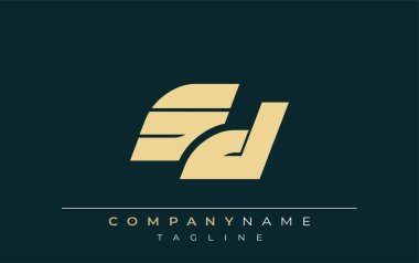 SD Sleek Geometrik Logo Tasarımı. Tarafsız renkler ve minimalist stil markalaşma ve kurumsal kimlik için uygun profesyonel ve çağdaş bir izlenim yaratır..