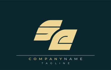 SE Parlak Geometrik Logo Tasarımı. Tarafsız renkler ve minimalist stil markalaşma ve kurumsal kimlik için uygun profesyonel ve çağdaş bir izlenim yaratır..