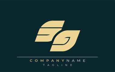 SG Sleek Geometrik Logo Tasarımı. Tarafsız renkler ve minimalist stil markalaşma ve kurumsal kimlik için uygun profesyonel ve çağdaş bir izlenim yaratır..