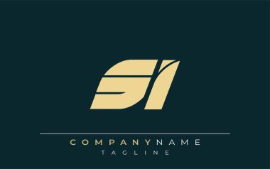 SI Sleek Geometrik Logo Tasarımı. Tarafsız renkler ve minimalist stil markalaşma ve kurumsal kimlik için uygun profesyonel ve çağdaş bir izlenim yaratır..