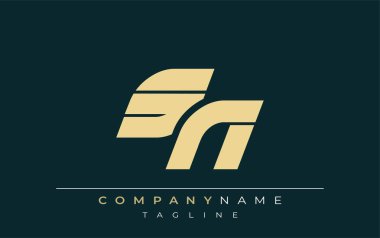 SN Sleek Geometrik Logo Tasarımı. Tarafsız renkler ve minimalist stil markalaşma ve kurumsal kimlik için uygun profesyonel ve çağdaş bir izlenim yaratır..