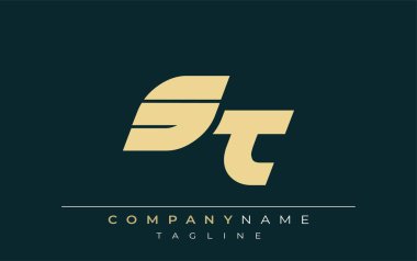ST Sleek Geometrik Logo Tasarımı. Tarafsız renkler ve minimalist stil markalaşma ve kurumsal kimlik için uygun profesyonel ve çağdaş bir izlenim yaratır..