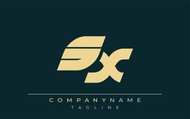 SX Sleek Geometrik Logo Tasarımı. Tarafsız renkler ve minimalist stil markalaşma ve kurumsal kimlik için uygun profesyonel ve çağdaş bir izlenim yaratır..