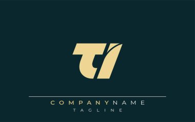 TI Sleek Geometrik Logo Tasarımı. Tarafsız renkler ve minimalist stil markalaşma ve kurumsal kimlik için uygun profesyonel ve çağdaş bir izlenim yaratır..