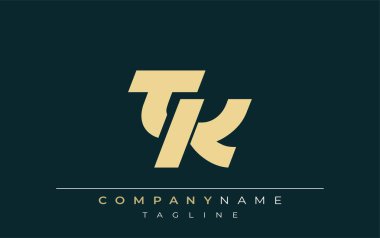 TK Sleek Geometrik Logo Tasarımı. Tarafsız renkler ve minimalist stil markalaşma ve kurumsal kimlik için uygun profesyonel ve çağdaş bir izlenim yaratır..
