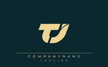 TJ Sleek Geometrik Logo Tasarımı. Tarafsız renkler ve minimalist stil markalaşma ve kurumsal kimlik için uygun profesyonel ve çağdaş bir izlenim yaratır..
