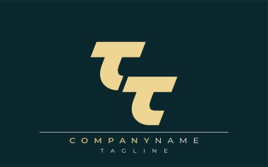TT Sleek Geometrik Logo Tasarımı. Tarafsız renkler ve minimalist stil markalaşma ve kurumsal kimlik için uygun profesyonel ve çağdaş bir izlenim yaratır..