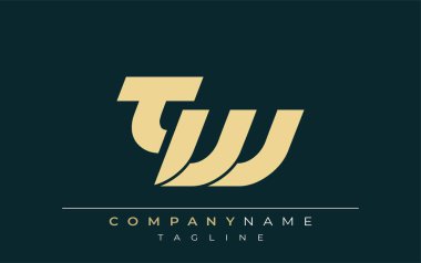 TW Sleek Geometrik Logo Tasarımı. Tarafsız renkler ve minimalist stil markalaşma ve kurumsal kimlik için uygun profesyonel ve çağdaş bir izlenim yaratır..