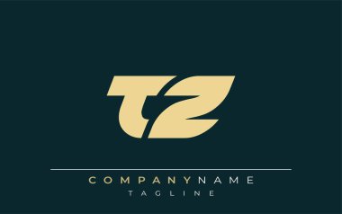 TZ Parlak Geometrik Logo Tasarımı. Tarafsız renkler ve minimalist stil markalaşma ve kurumsal kimlik için uygun profesyonel ve çağdaş bir izlenim yaratır..
