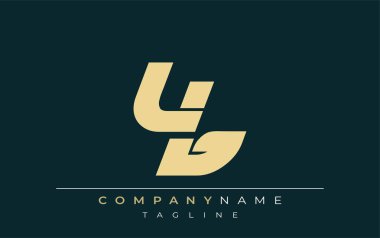 UB Sleek Geometrik Logo Tasarımı. Tarafsız renkler ve minimalist stil markalaşma ve kurumsal kimlik için uygun profesyonel ve çağdaş bir izlenim yaratır..
