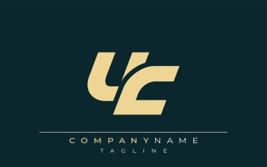 UC Parlak Geometrik Logo Tasarımı. Tarafsız renkler ve minimalist stil markalaşma ve kurumsal kimlik için uygun profesyonel ve çağdaş bir izlenim yaratır..