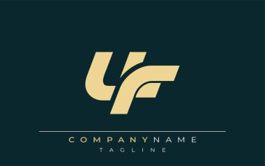 UF Parlak Geometrik Logo Tasarımı. Tarafsız renkler ve minimalist stil markalaşma ve kurumsal kimlik için uygun profesyonel ve çağdaş bir izlenim yaratır..