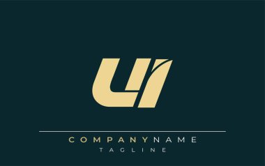 UI Sleek Geometrik Logo Tasarımı. Tarafsız renkler ve minimalist stil markalaşma ve kurumsal kimlik için uygun profesyonel ve çağdaş bir izlenim yaratır..