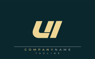 UL Sleek Geometrik Logo Tasarımı. Tarafsız renkler ve minimalist stil markalaşma ve kurumsal kimlik için uygun profesyonel ve çağdaş bir izlenim yaratır..