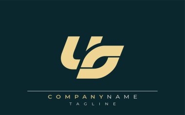 UO Parlak Geometrik Logo Tasarımı. Tarafsız renkler ve minimalist stil markalaşma ve kurumsal kimlik için uygun profesyonel ve çağdaş bir izlenim yaratır..