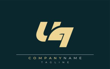 UQ Parlak Geometrik Logo Tasarımı. Tarafsız renkler ve minimalist stil markalaşma ve kurumsal kimlik için uygun profesyonel ve çağdaş bir izlenim yaratır..