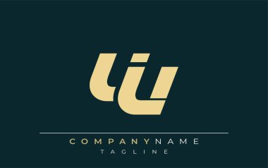 UU Sleek Geometrik Logo Tasarımı. Tarafsız renkler ve minimalist stil markalaşma ve kurumsal kimlik için uygun profesyonel ve çağdaş bir izlenim yaratır..