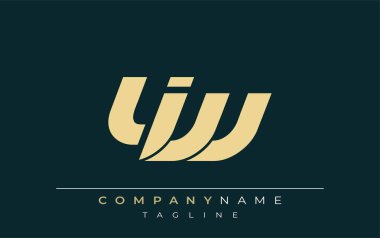 UW Sleek Geometrik Logo Tasarımı. Tarafsız renkler ve minimalist stil markalaşma ve kurumsal kimlik için uygun profesyonel ve çağdaş bir izlenim yaratır..