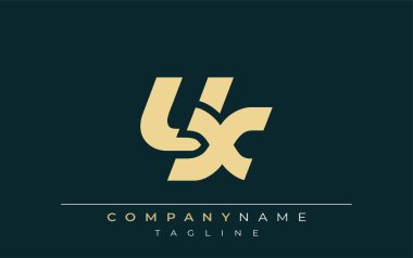 UX Parlak Geometrik Logo Tasarımı. Tarafsız renkler ve minimalist stil markalaşma ve kurumsal kimlik için uygun profesyonel ve çağdaş bir izlenim yaratır..