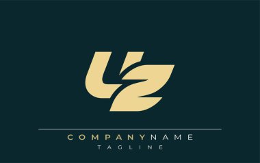 UZ Parlak Geometrik Logo Tasarımı. Tarafsız renkler ve minimalist stil markalaşma ve kurumsal kimlik için uygun profesyonel ve çağdaş bir izlenim yaratır..