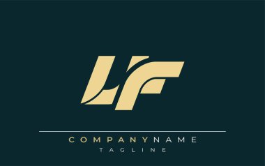VF Sleek Geometrik Logo Tasarımı. Tarafsız renkler ve minimalist stil markalaşma ve kurumsal kimlik için uygun profesyonel ve çağdaş bir izlenim yaratır..