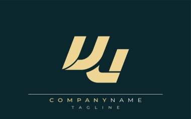 VU Sleek Geometrik Logo Tasarımı. Tarafsız renkler ve minimalist stil markalaşma ve kurumsal kimlik için uygun profesyonel ve çağdaş bir izlenim yaratır..