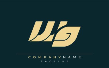 WG Sleek Geometrik Logo Tasarımı. Tarafsız renkler ve minimalist stil markalaşma ve kurumsal kimlik için uygun profesyonel ve çağdaş bir izlenim yaratır..