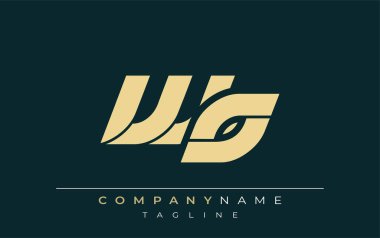 WO Parlak Geometrik Logo Tasarımı. Tarafsız renkler ve minimalist stil markalaşma ve kurumsal kimlik için uygun profesyonel ve çağdaş bir izlenim yaratır..