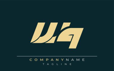 WQ Sleek Geometrik Logo Tasarımı. Tarafsız renkler ve minimalist stil markalaşma ve kurumsal kimlik için uygun profesyonel ve çağdaş bir izlenim yaratır..