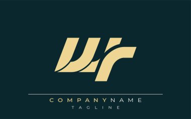 WR Sleek Geometrik Logo Tasarımı. Tarafsız renkler ve minimalist stil markalaşma ve kurumsal kimlik için uygun profesyonel ve çağdaş bir izlenim yaratır..