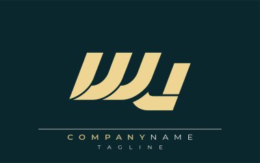 WU Sleek Geometrik Logo Tasarımı. Tarafsız renkler ve minimalist stil markalaşma ve kurumsal kimlik için uygun profesyonel ve çağdaş bir izlenim yaratır..