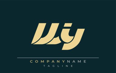 WY Sleek Geometrik Logo Tasarımı. Tarafsız renkler ve minimalist stil markalaşma ve kurumsal kimlik için uygun profesyonel ve çağdaş bir izlenim yaratır..
