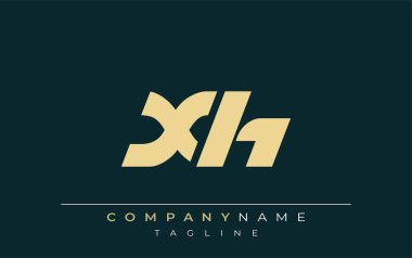 XH Sleek Geometrik Logo Tasarımı. Tarafsız renkler ve minimalist stil markalaşma ve kurumsal kimlik için uygun profesyonel ve çağdaş bir izlenim yaratır..