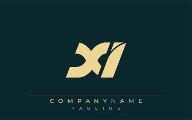 XI Sleek Geometrik Logo Tasarımı. Tarafsız renkler ve minimalist stil markalaşma ve kurumsal kimlik için uygun profesyonel ve çağdaş bir izlenim yaratır..