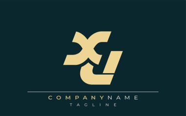 XU Sleek Geometrik Logo Tasarımı. Tarafsız renkler ve minimalist stil markalaşma ve kurumsal kimlik için uygun profesyonel ve çağdaş bir izlenim yaratır..
