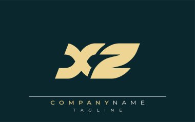 XZ Parlak Geometrik Logo Tasarımı. Tarafsız renkler ve minimalist stil markalaşma ve kurumsal kimlik için uygun profesyonel ve çağdaş bir izlenim yaratır..