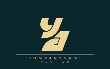 YA Parlak Geometrik Logo Tasarımı. Tarafsız renkler ve minimalist stil markalaşma ve kurumsal kimlik için uygun profesyonel ve çağdaş bir izlenim yaratır..