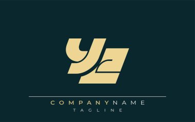 YE Sleek Geometrik Logo Tasarımı. Tarafsız renkler ve minimalist stil markalaşma ve kurumsal kimlik için uygun profesyonel ve çağdaş bir izlenim yaratır..