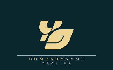YG Sleek Geometrik Logo Tasarımı. Tarafsız renkler ve minimalist stil markalaşma ve kurumsal kimlik için uygun profesyonel ve çağdaş bir izlenim yaratır..