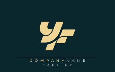 YF Sleek Geometrik Logo Tasarımı. Tarafsız renkler ve minimalist stil markalaşma ve kurumsal kimlik için uygun profesyonel ve çağdaş bir izlenim yaratır..
