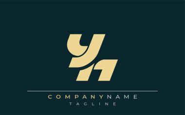 YH Sleek Geometrik Logo Tasarımı. Tarafsız renkler ve minimalist stil markalaşma ve kurumsal kimlik için uygun profesyonel ve çağdaş bir izlenim yaratır..