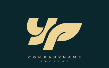 YP Sleek Geometrik Logo Tasarımı. Tarafsız renkler ve minimalist stil markalaşma ve kurumsal kimlik için uygun profesyonel ve çağdaş bir izlenim yaratır..