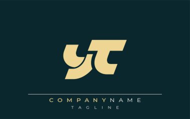 YT Sleek Geometrik Logo Tasarımı. Tarafsız renkler ve minimalist stil markalaşma ve kurumsal kimlik için uygun profesyonel ve çağdaş bir izlenim yaratır..