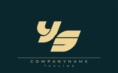 YS Sek Geometrik Logo Tasarımı. Tarafsız renkler ve minimalist stil markalaşma ve kurumsal kimlik için uygun profesyonel ve çağdaş bir izlenim yaratır..