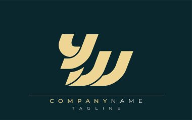 YW Sleek Geometrik Logo Tasarımı. Tarafsız renkler ve minimalist stil markalaşma ve kurumsal kimlik için uygun profesyonel ve çağdaş bir izlenim yaratır..