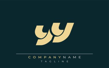 YY Sleek Geometrik Logo Tasarımı. Tarafsız renkler ve minimalist stil markalaşma ve kurumsal kimlik için uygun profesyonel ve çağdaş bir izlenim yaratır..