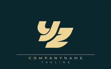 YZ Parlak Geometrik Logo Tasarımı. Tarafsız renkler ve minimalist stil markalaşma ve kurumsal kimlik için uygun profesyonel ve çağdaş bir izlenim yaratır..