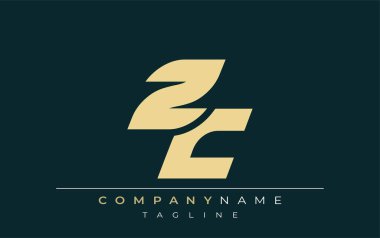 ZC Sleek Geometrik Logo Tasarımı. Tarafsız renkler ve minimalist stil markalaşma ve kurumsal kimlik için uygun profesyonel ve çağdaş bir izlenim yaratır..