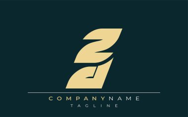 ZD Parlak Geometrik Logo Tasarımı. Tarafsız renkler ve minimalist stil markalaşma ve kurumsal kimlik için uygun profesyonel ve çağdaş bir izlenim yaratır..